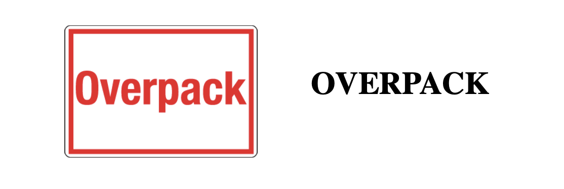 Overpack label
