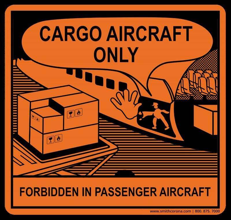 Cargo Aircraft Only (CAO) Label