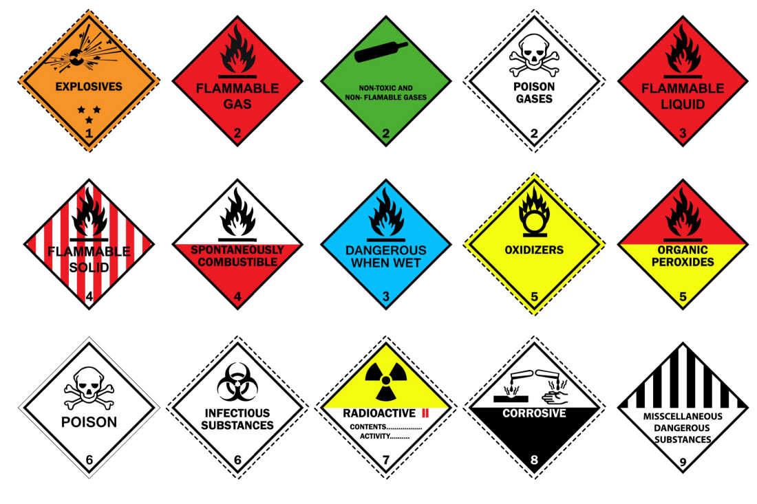 9 Classes Hazardous Materials