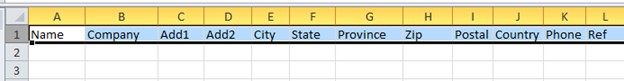 CSV File Format - MyShipNow